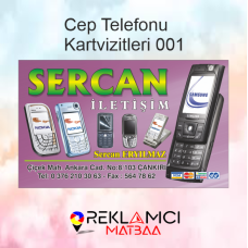 CEP TELEFONU VE İLETİŞİM KARTVİZİTLERİ 0001