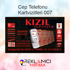 CEP TELEFONU VE İLETİŞİM KARTVİZİTLERİ 0007