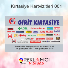 KIRTASİYE KARTVİZİTLERİ 0001